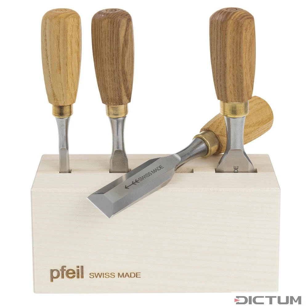 Jeu De Mini Gouges Plates Pfeil, 4 Pièces -Famille Outil Magasin