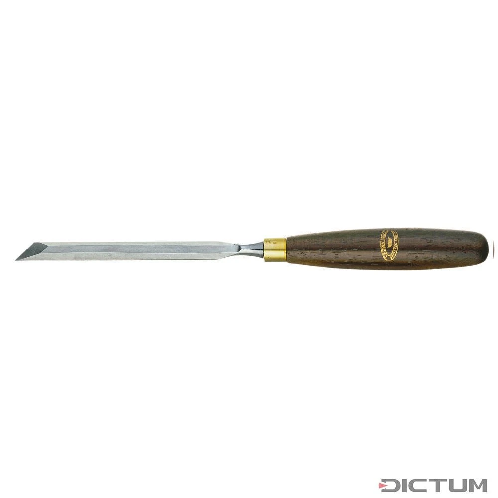 Couteau Biseauté Crown, Poignée En Hêtre Teinté, Tranchant à Droite -Famille Outil Magasin