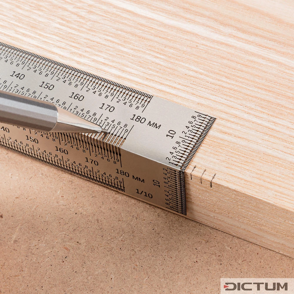 Règle à Tracer De Précision Coudée Hattori, 180 Mm -Famille Outil Magasin 714648 02 A WE 8 Hattori Pr zisions Kantenanrei lineal WZ jpg