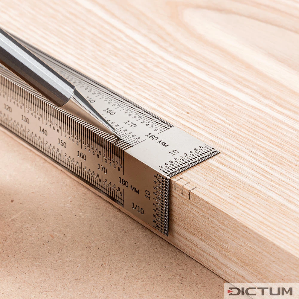 Règle à Tracer De Précision Coudée Hattori, 180 Mm -Famille Outil Magasin 714648 03 A WE 8 Hattori Pr zisions Kantenanrei lineal WZ jpg