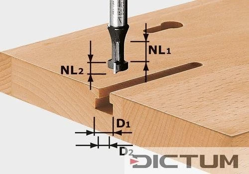 Festool Fraise à Rainurer En T HW S8 D10,5/NL13 -Famille Outil Magasin